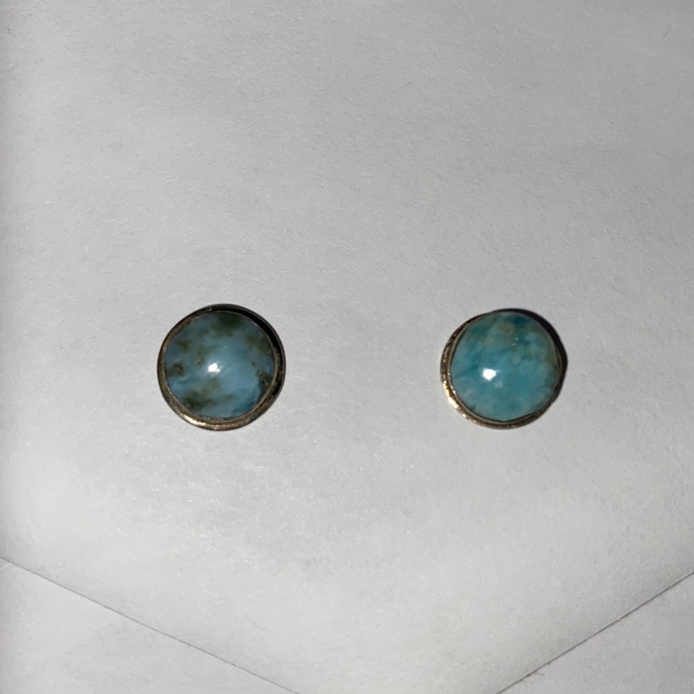 Blue turquoise earrings